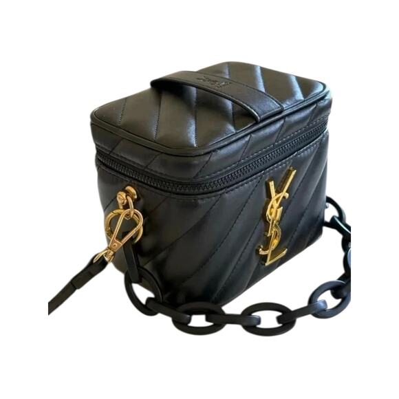 YSL Yves Saint Laurent Beaute GWP VIP Vanity Case Converted Bag Black NIB - Picture 4 of 14